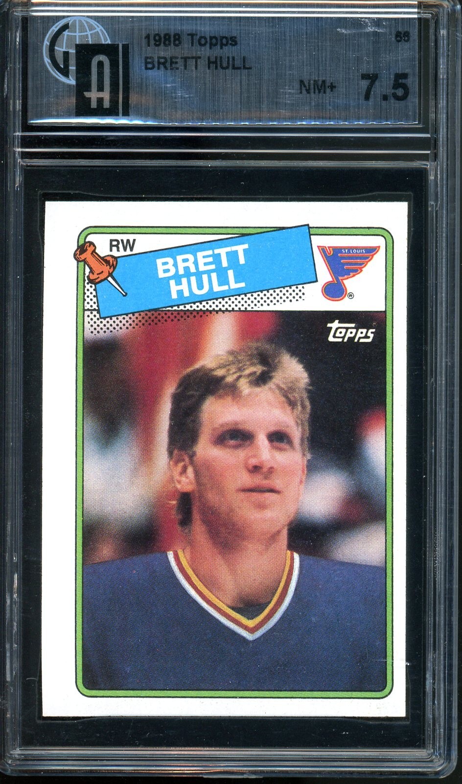 1988-89 Topps #66 Brett Hull GAI 7.5