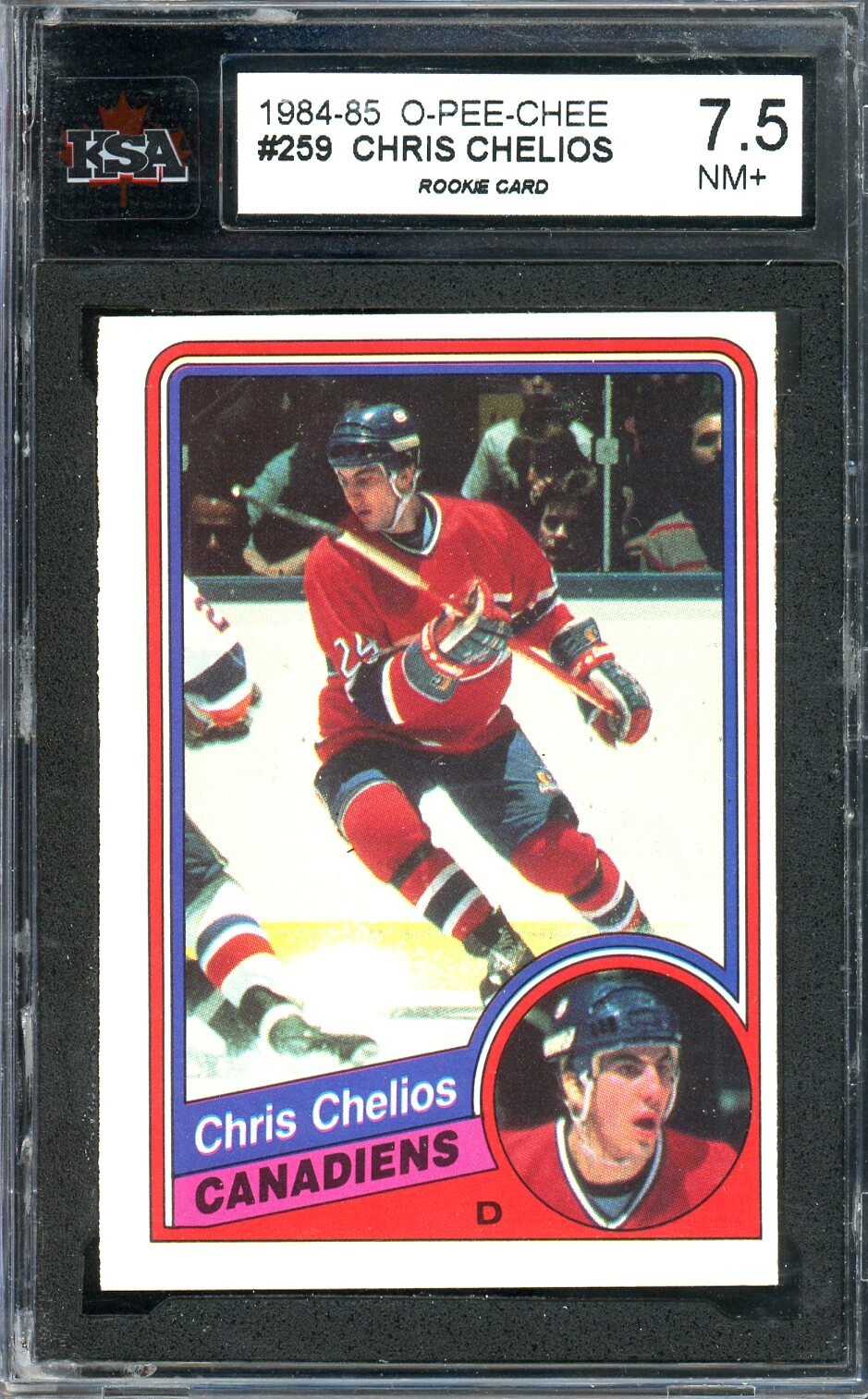 1984-85 O-Pee-Chee #259 Chris Chelios KSA 7.5