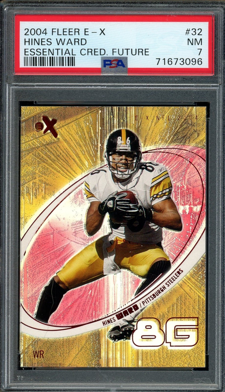 2004 Fleer E-X Hines Ward Essential Credentials Future /34 #32 PSA 7