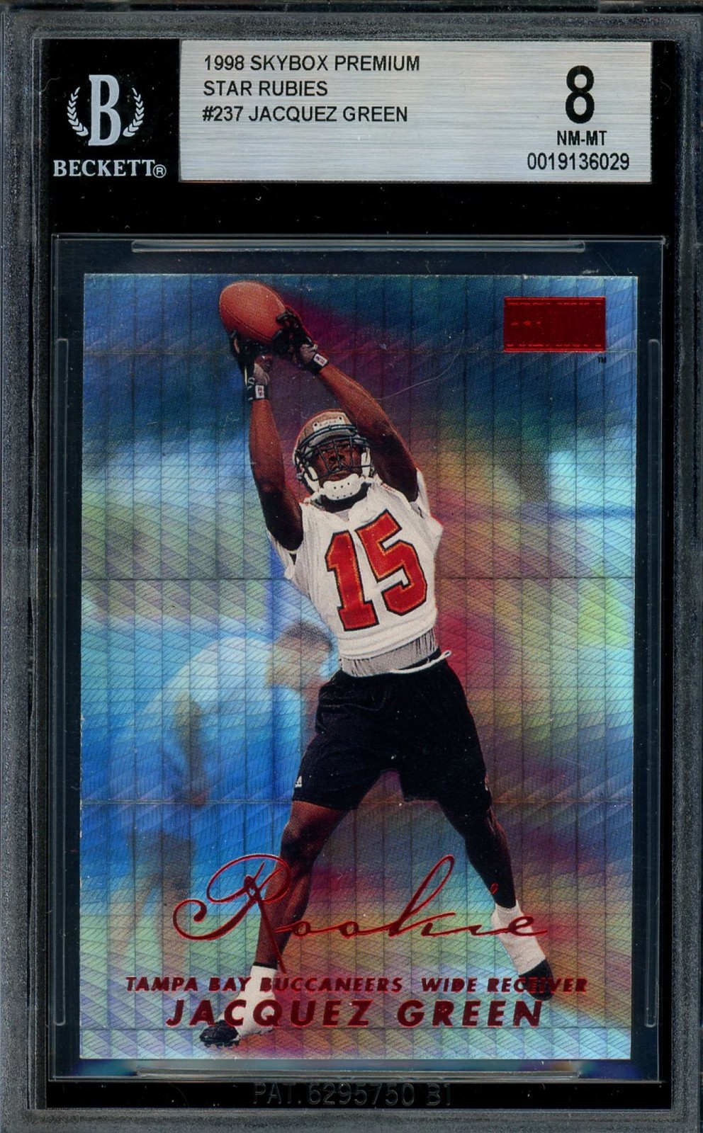 1998 Skybox Premium Jacquez Green Star Rubies /35 #237 RC BGS 8