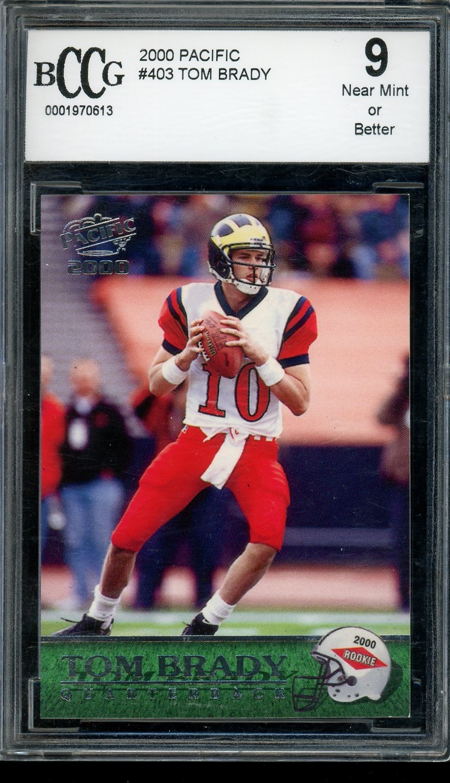 2000 Pacific Tom Brady #403 BCCG 9