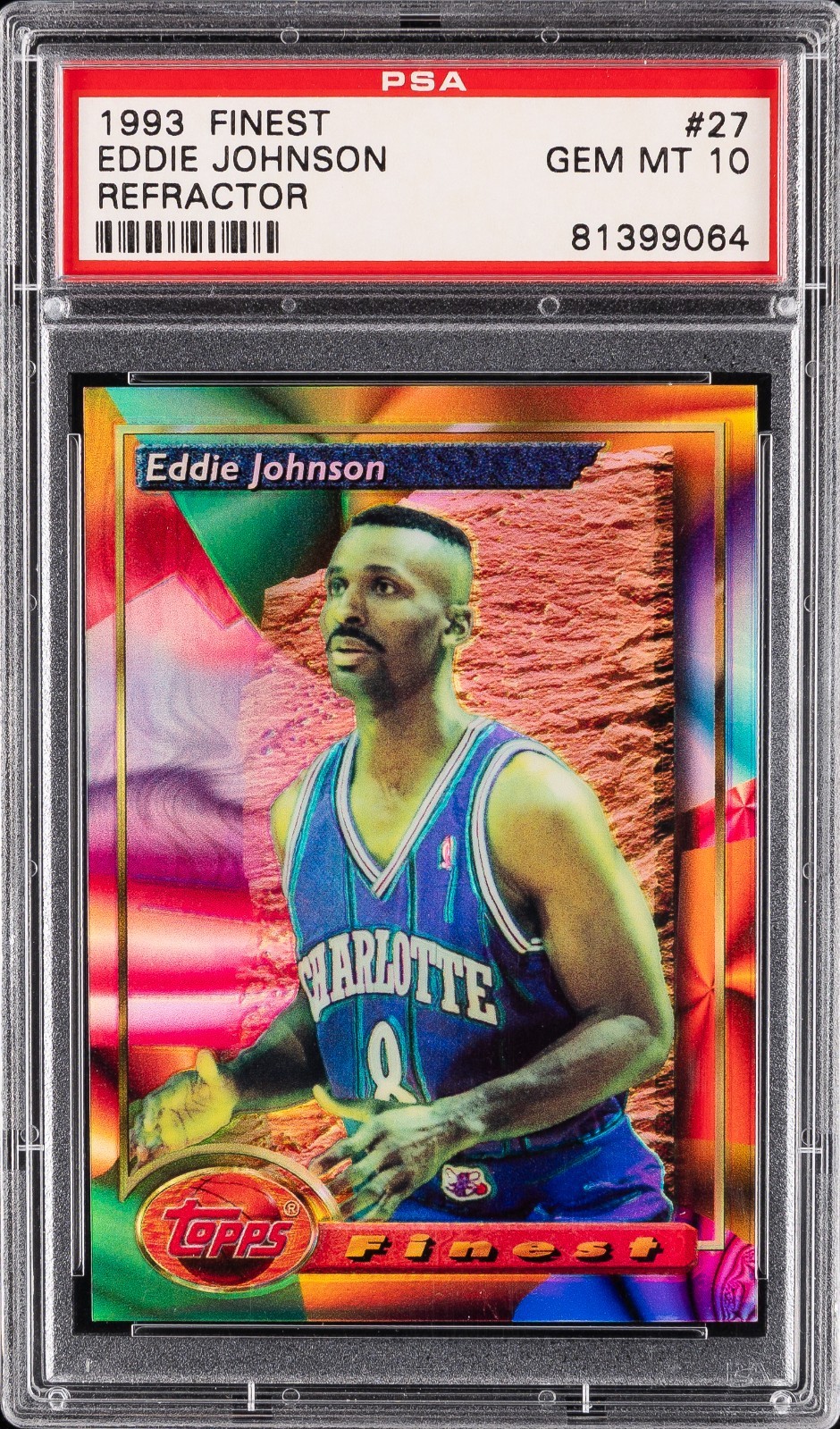 1993 FINEST REFRACTOR #27 EDDIE JOHNSON PSA 10