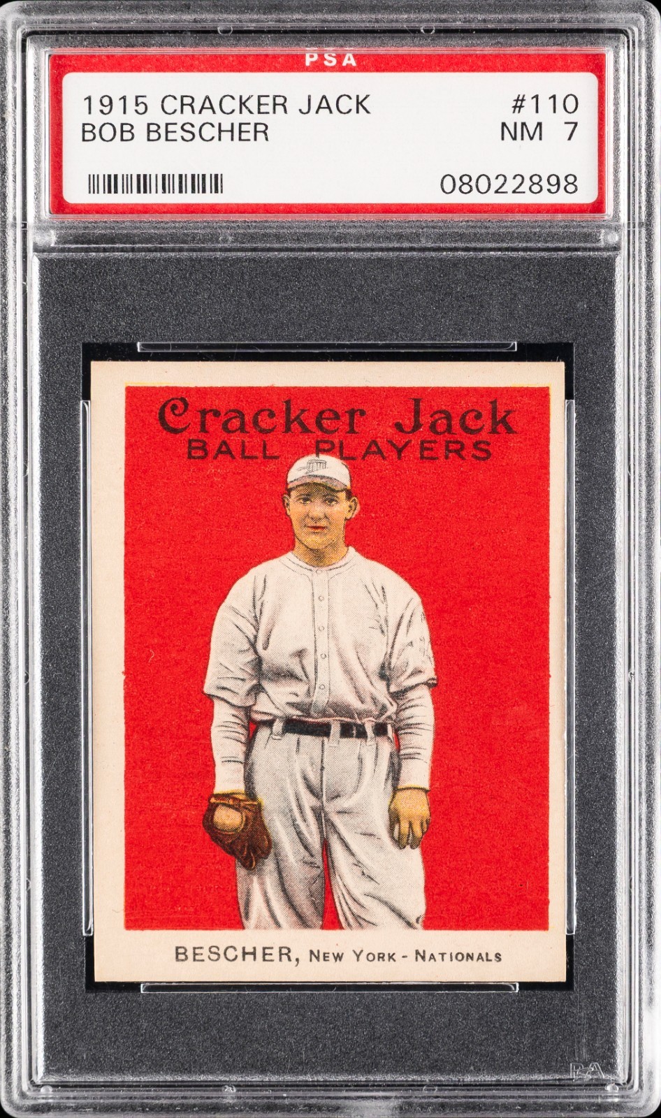 1915 CRACKER JACK BOB BESCHER #110 PSA 7 **READ