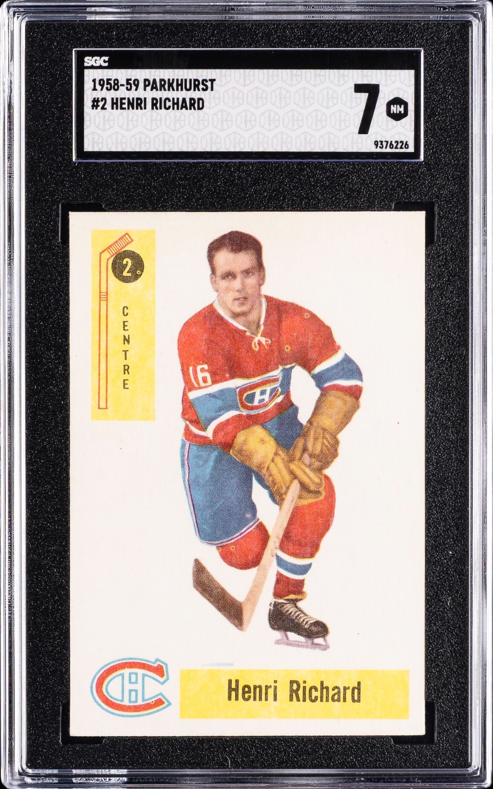 1958-59 Parkhurst Henri Richard #2 SGC 7