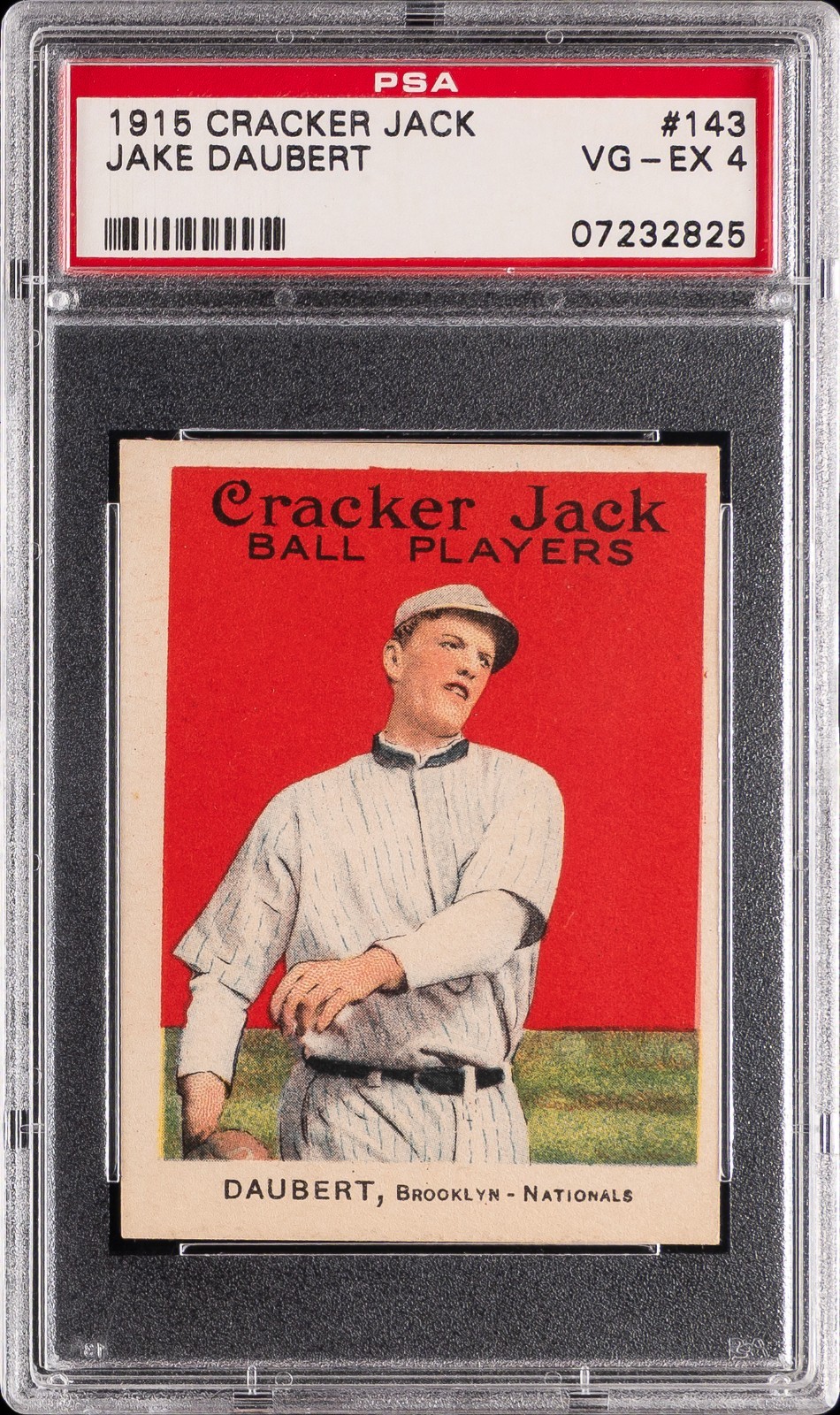 1915 Cracker Jack Jake Daubert #143 PSA 4