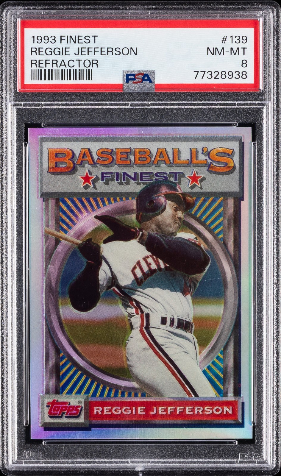 1993 Finest Reggie Jefferson #139 Refractor PSA 8