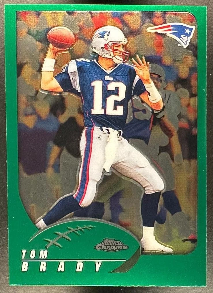 2002 Topps Chrome Tom Brady number 100